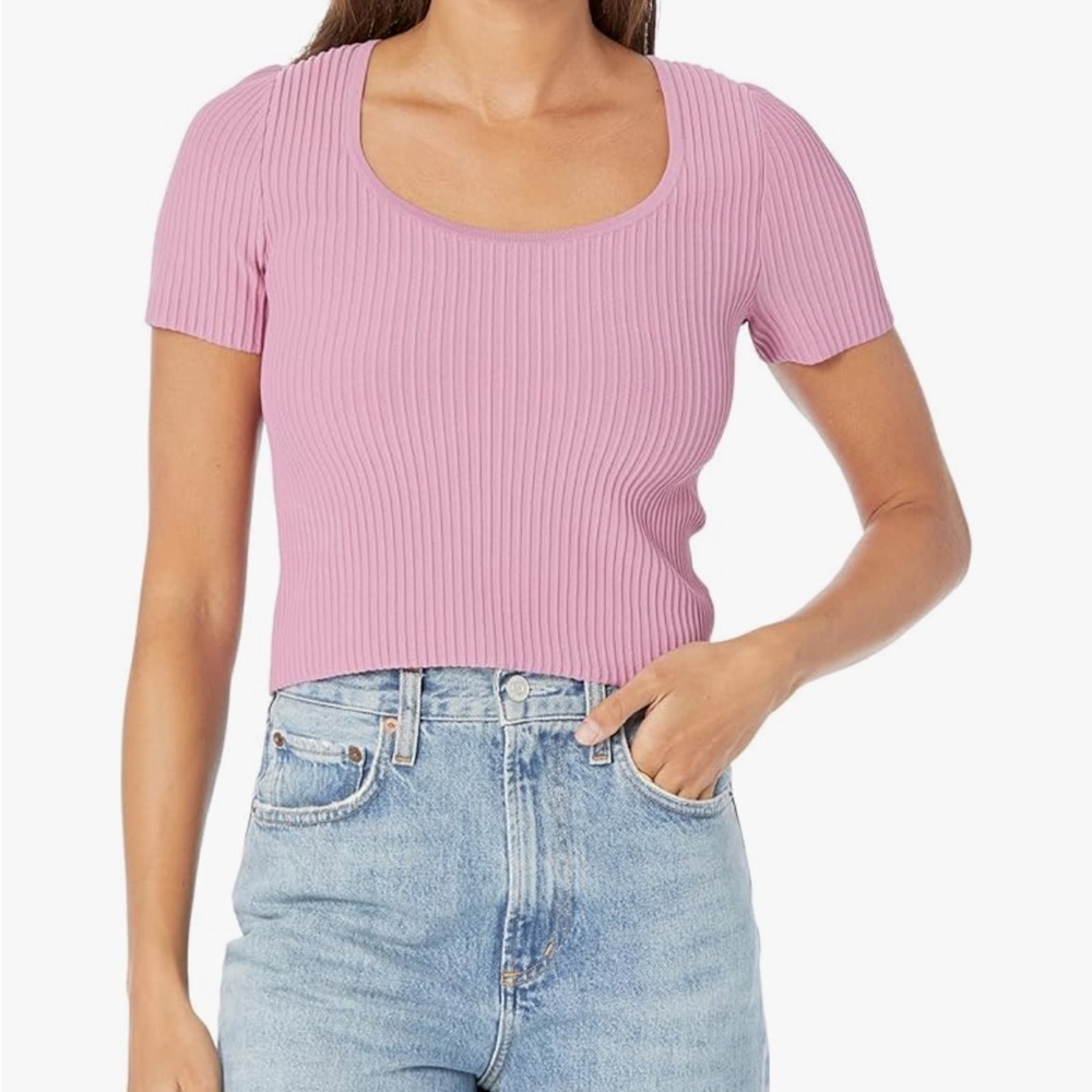 Madewell Sculpt Ottoman Tee in shaded pink size small